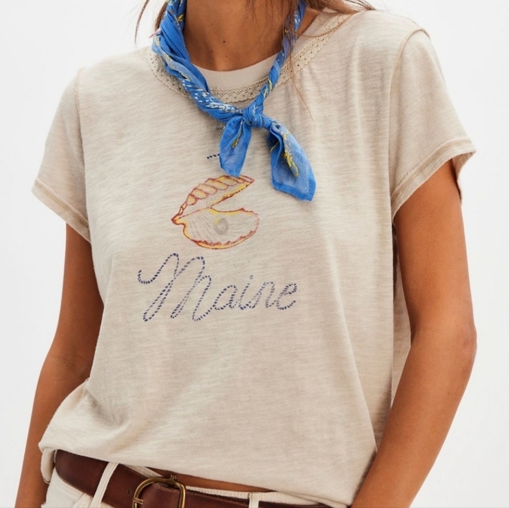 Free People We the Free Souvenir Tee- Maine NWOT